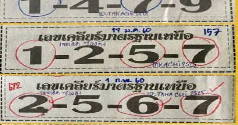 ผลงานโดดเด่น!! หวยซองเลขเคลียร์มาตรฐานเหนือ งวด 16/2/60