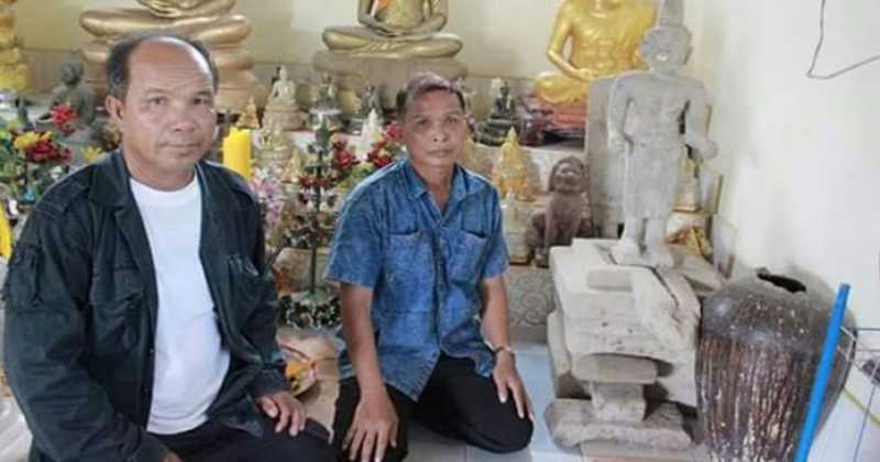 ตะลึง!! ขุดพบเทวรูปโบราณอายุกว่า 800 ปี ฝังดินกลางไร่มันบุรีรัมย์