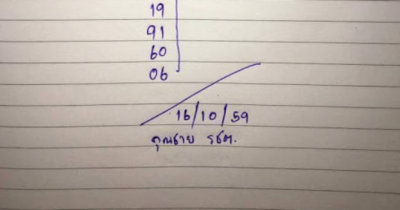 หวยทำมือ คุณชาย รชต.  งวดวันที่ 16/10/59